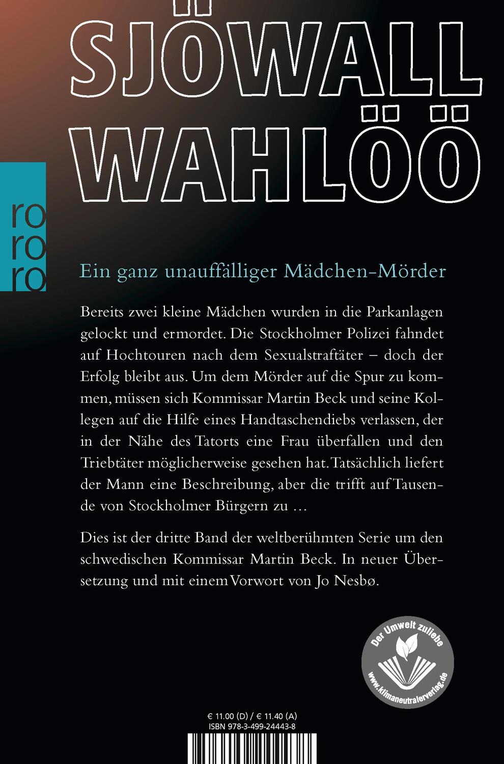 Rückseite: 9783499244438 | Der Mann auf dem Balkon | Ein Kommissar-Beck-Roman | Wahlöö (u. a.)