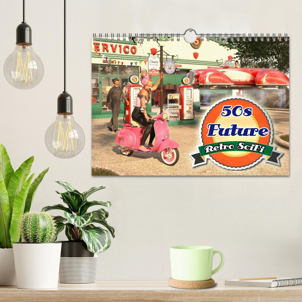 Bild: 9783383842139 | 50s Future - Retro SciFi (Wandkalender 2025 DIN A4 quer), CALVENDO...