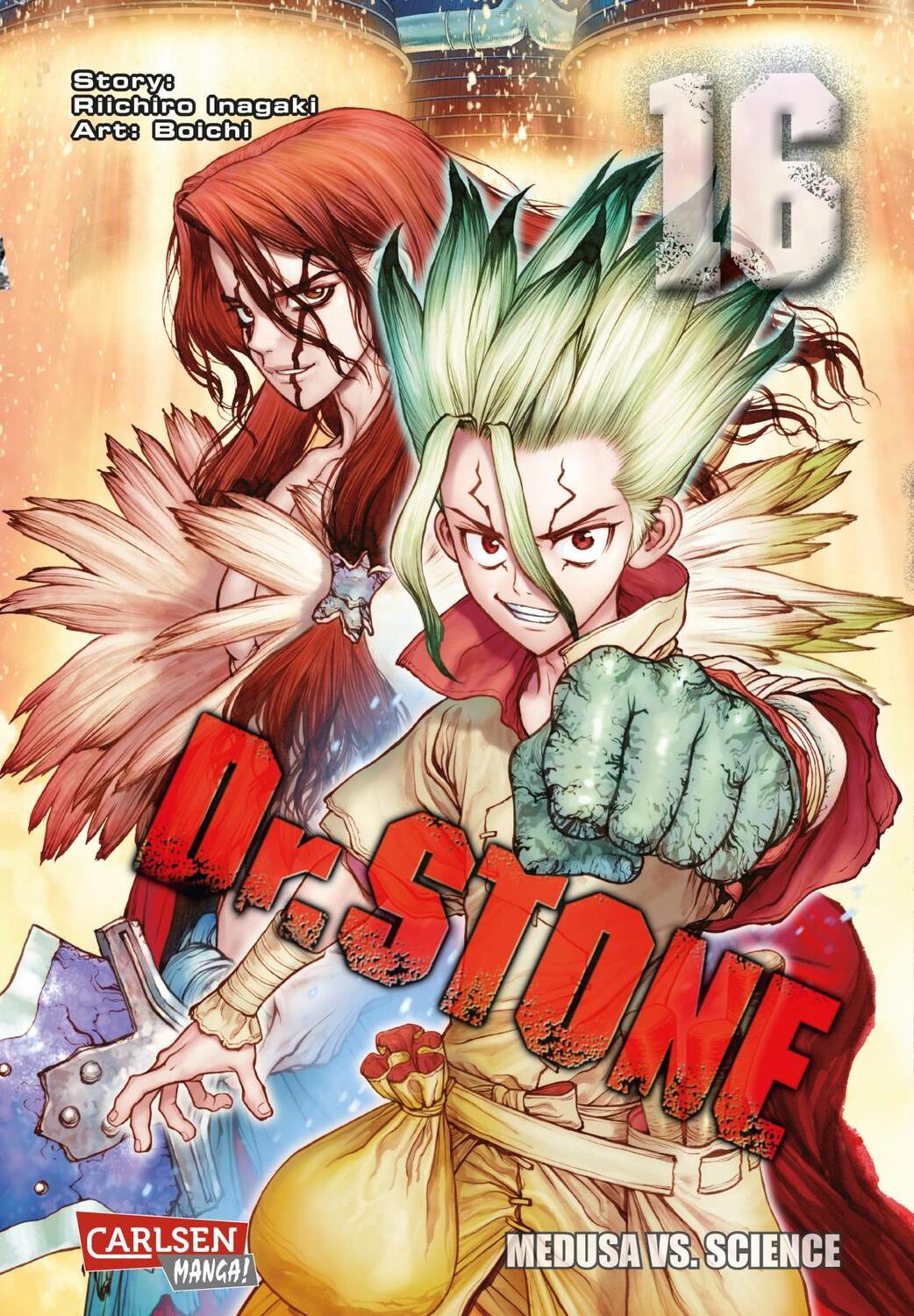 Cover: 9783551751751 | Dr. Stone 16 | Verrückte Abenteuer, Action und Wissenschaft! | Buch