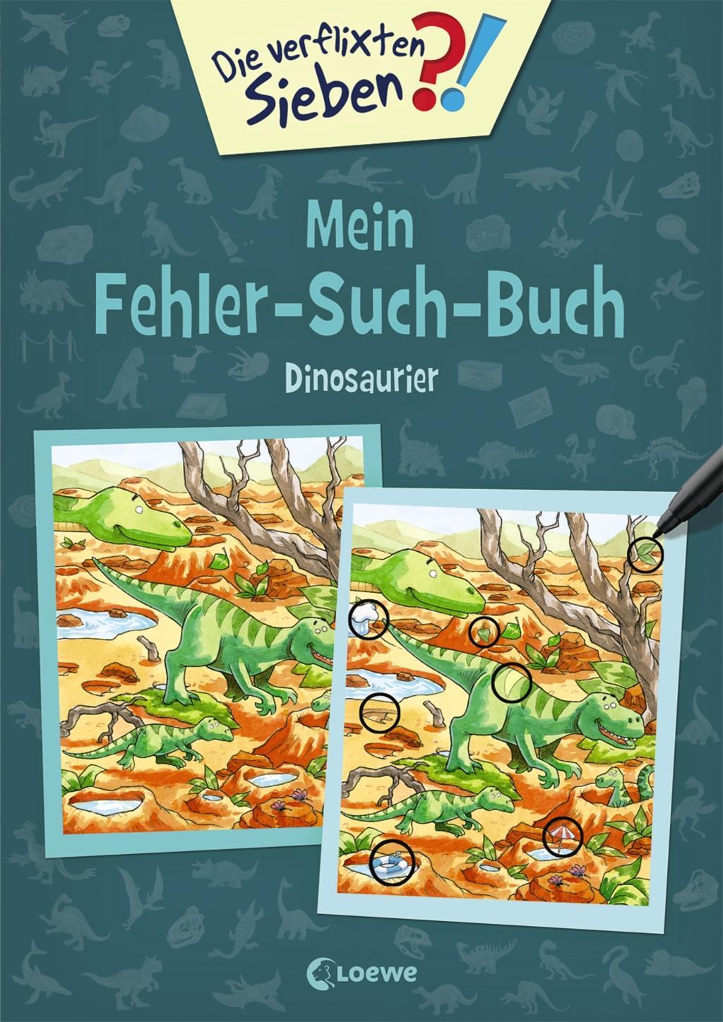 Cover: 9783743204065 | Mein Fehler-Such-Buch - Dinosaurier | Die verflixten Sieben | Rätseln