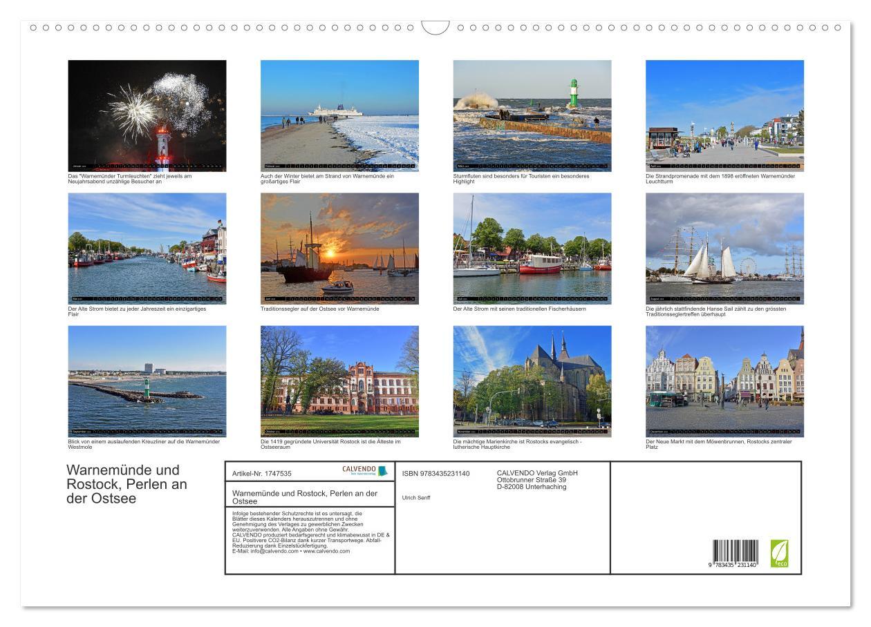 Bild: 9783435231140 | Warnemünde und Rostock, Perlen an der Ostsee (Wandkalender 2025 DIN...