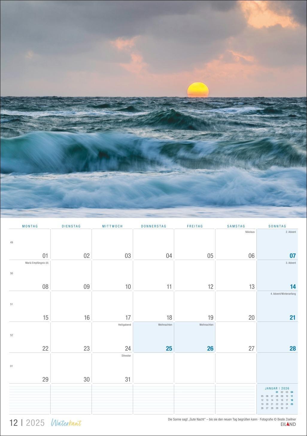 Bild: 9783964023506 | Waterkant Kalender 2025 | Eiland | Kalender | 13 S. | Deutsch | 2025