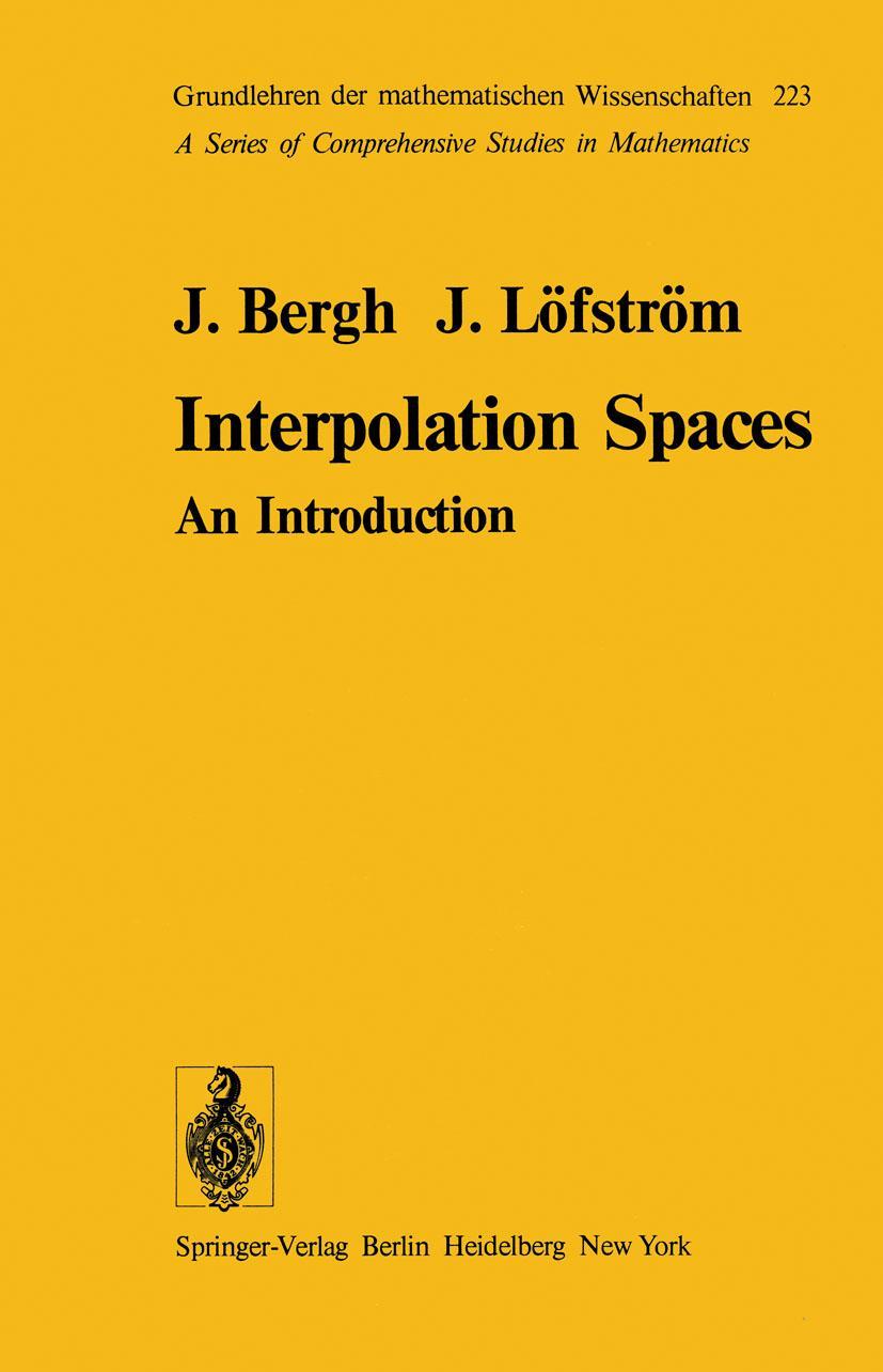 Cover: 9783642664533 | Interpolation Spaces | An Introduction | J. Löfström (u. a.) | Buch