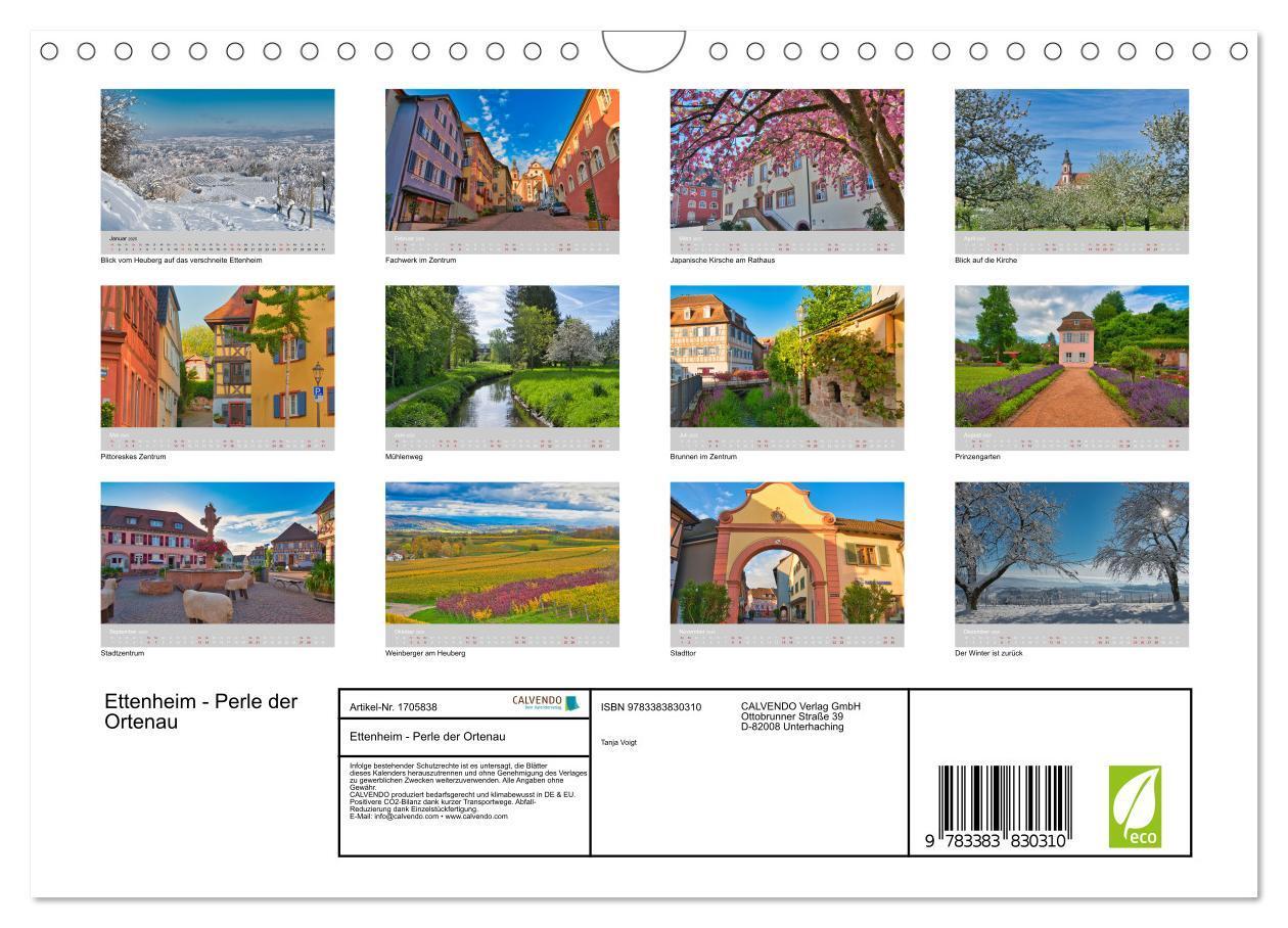 Bild: 9783383830310 | Ettenheim - Perle der Ortenau (Wandkalender 2025 DIN A4 quer),...