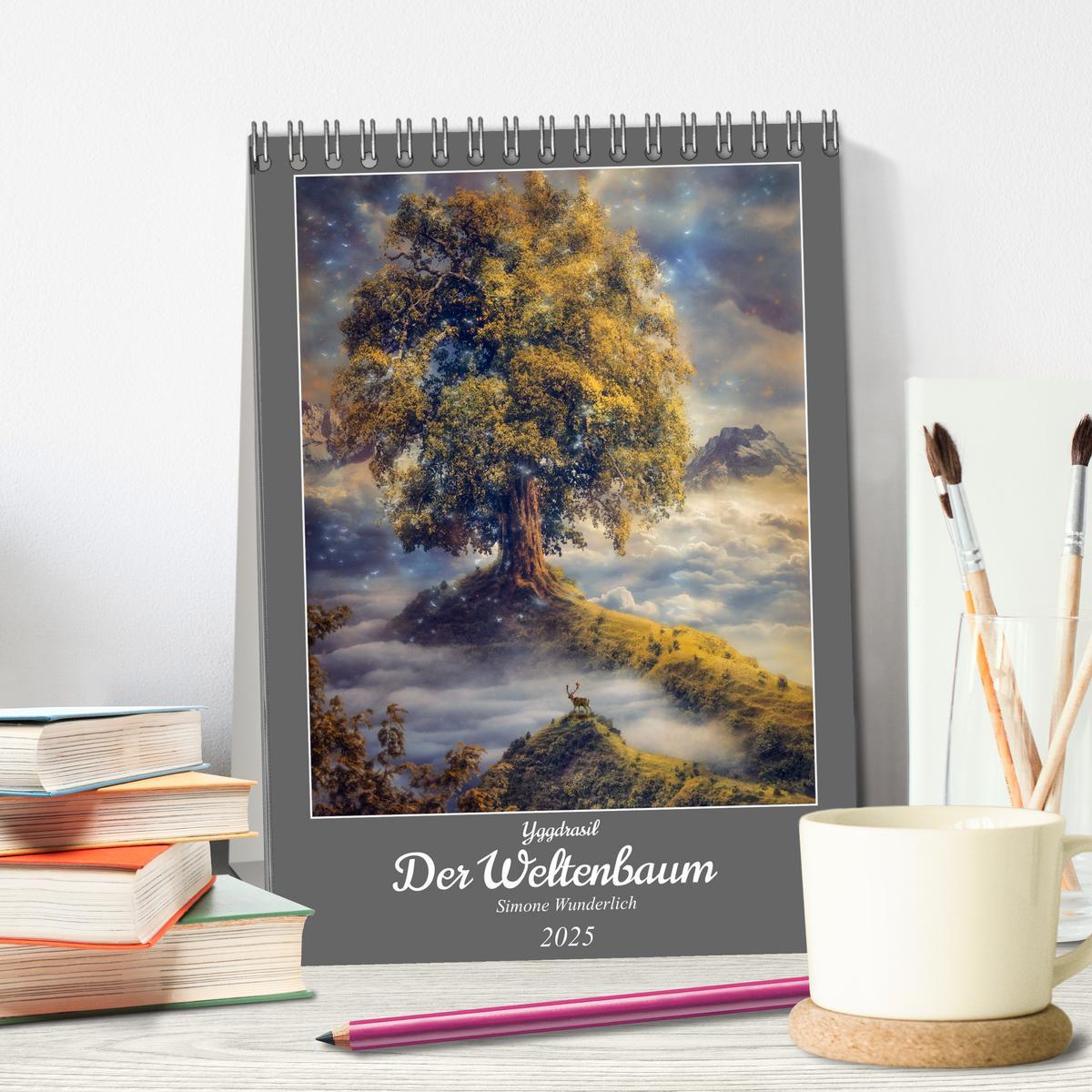 Bild: 9783435888184 | Yggdrasil - Der Baum des Lebens (Tischkalender 2025 DIN A5 hoch),...