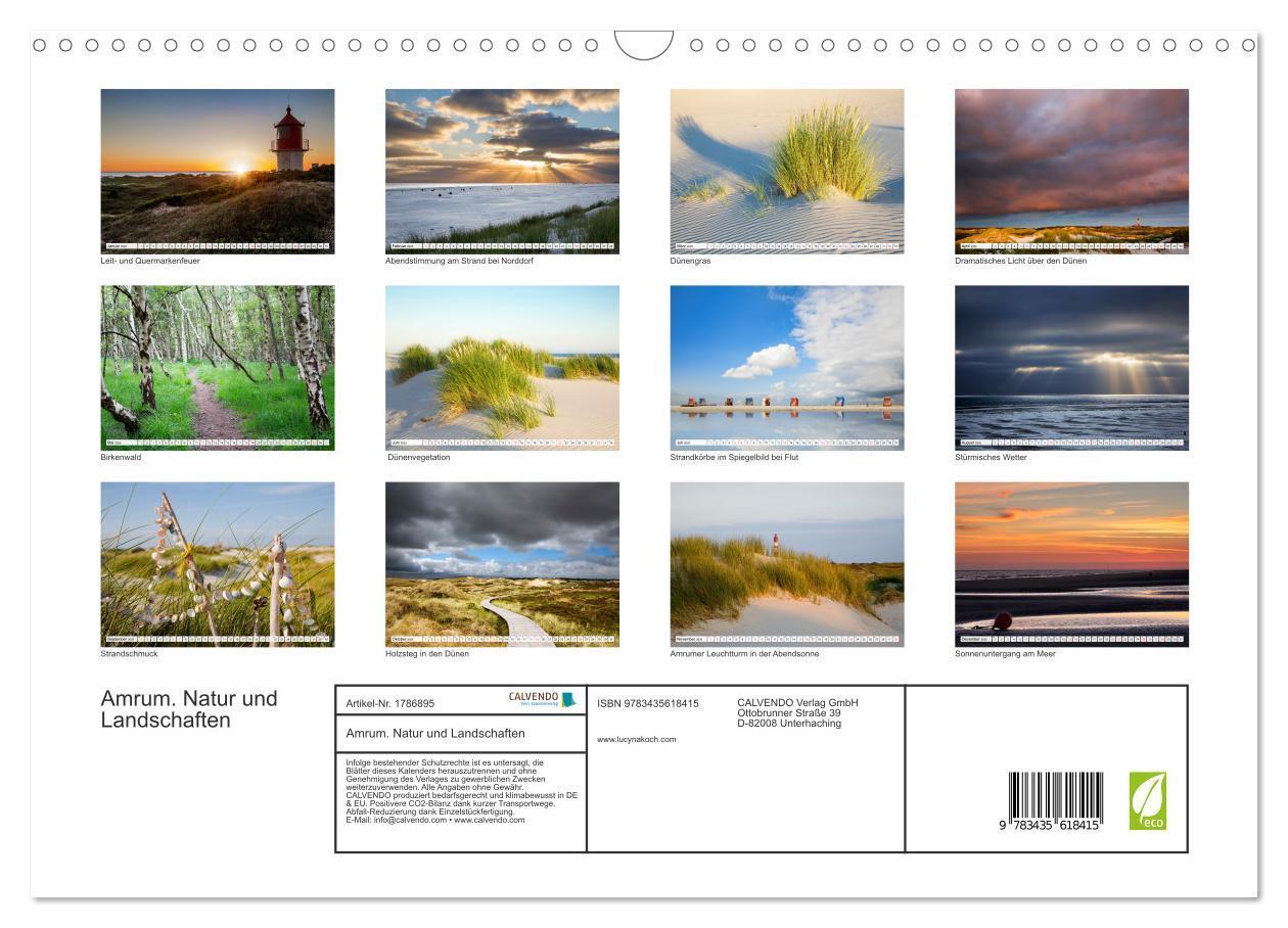 Bild: 9783435618415 | Amrum. Natur und Landschaften (Wandkalender 2025 DIN A3 quer),...