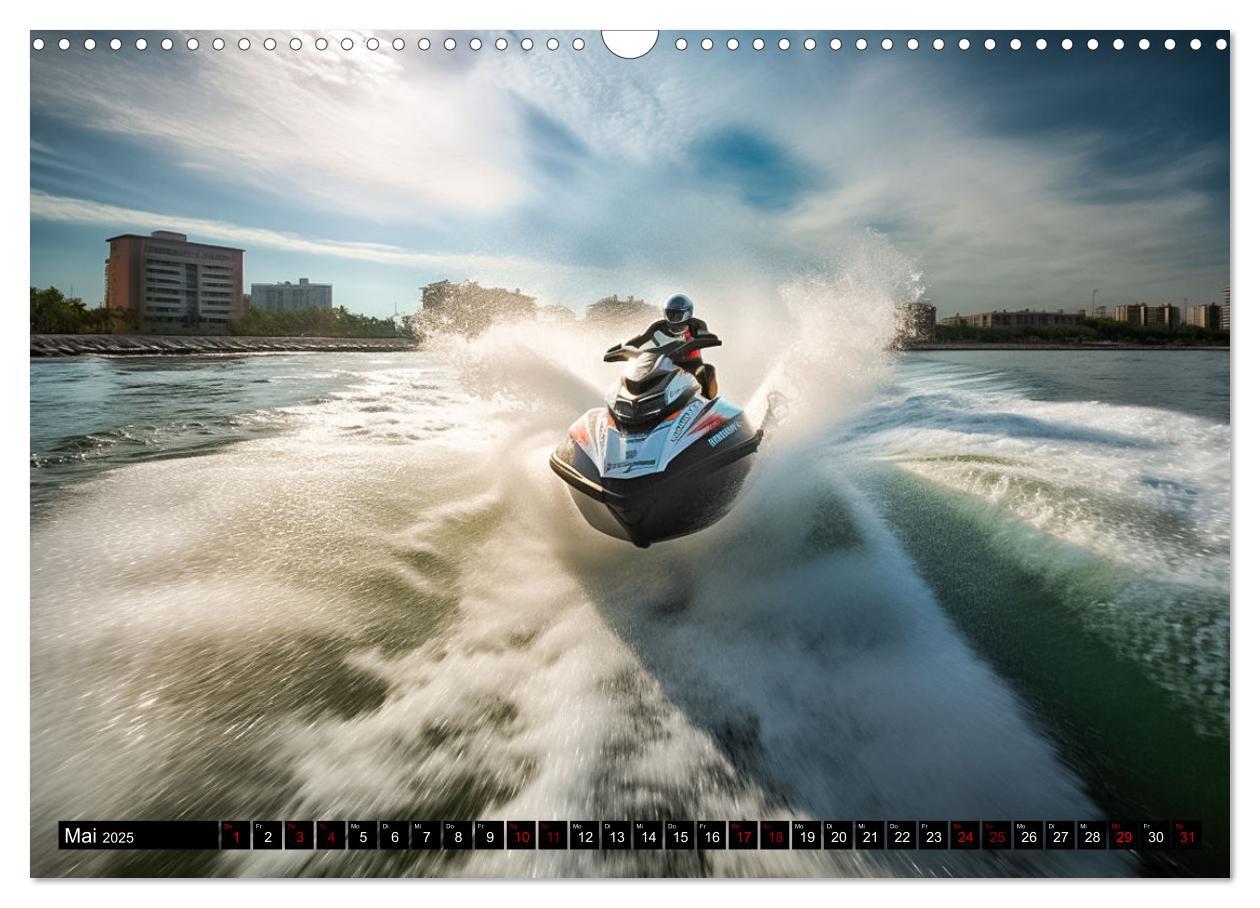 Bild: 9783383909238 | Jetski Power (Wandkalender 2025 DIN A3 quer), CALVENDO Monatskalender