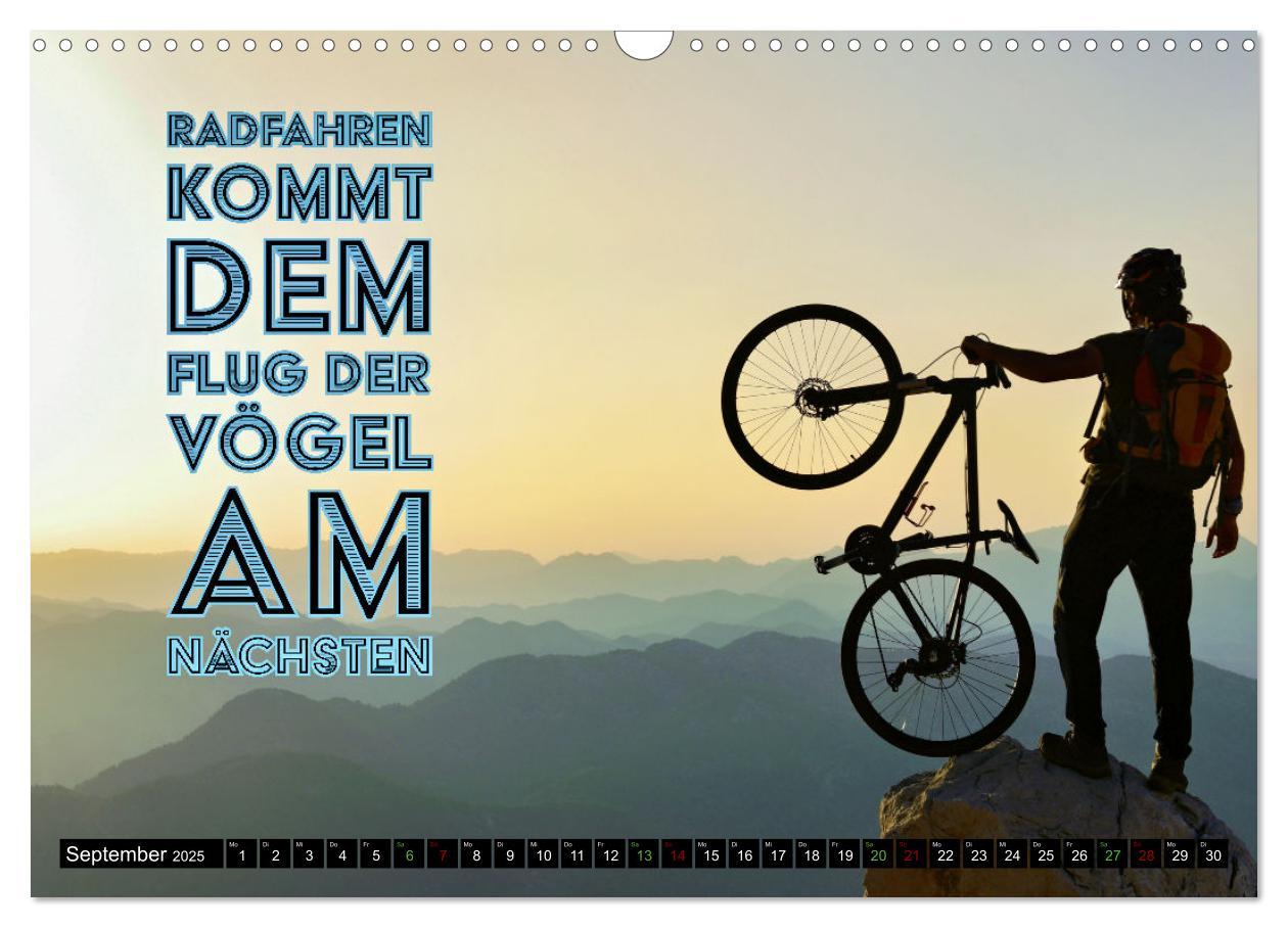 Bild: 9783383792595 | Faszination Fahrrad - coole Sprüche (Wandkalender 2025 DIN A3...