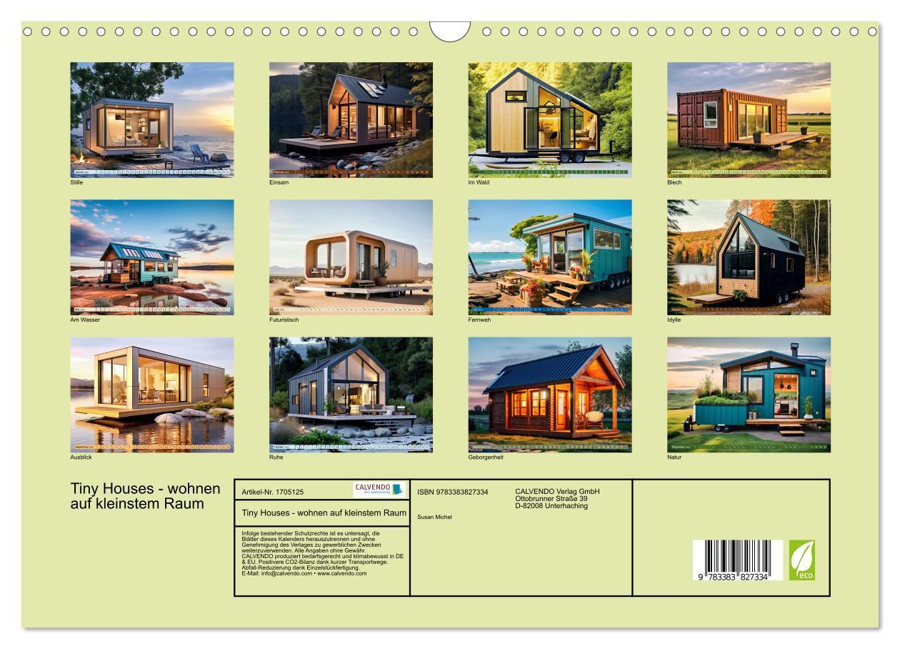 Bild: 9783383827334 | Tiny Houses - wohnen auf kleinstem Raum (Wandkalender 2025 DIN A3...