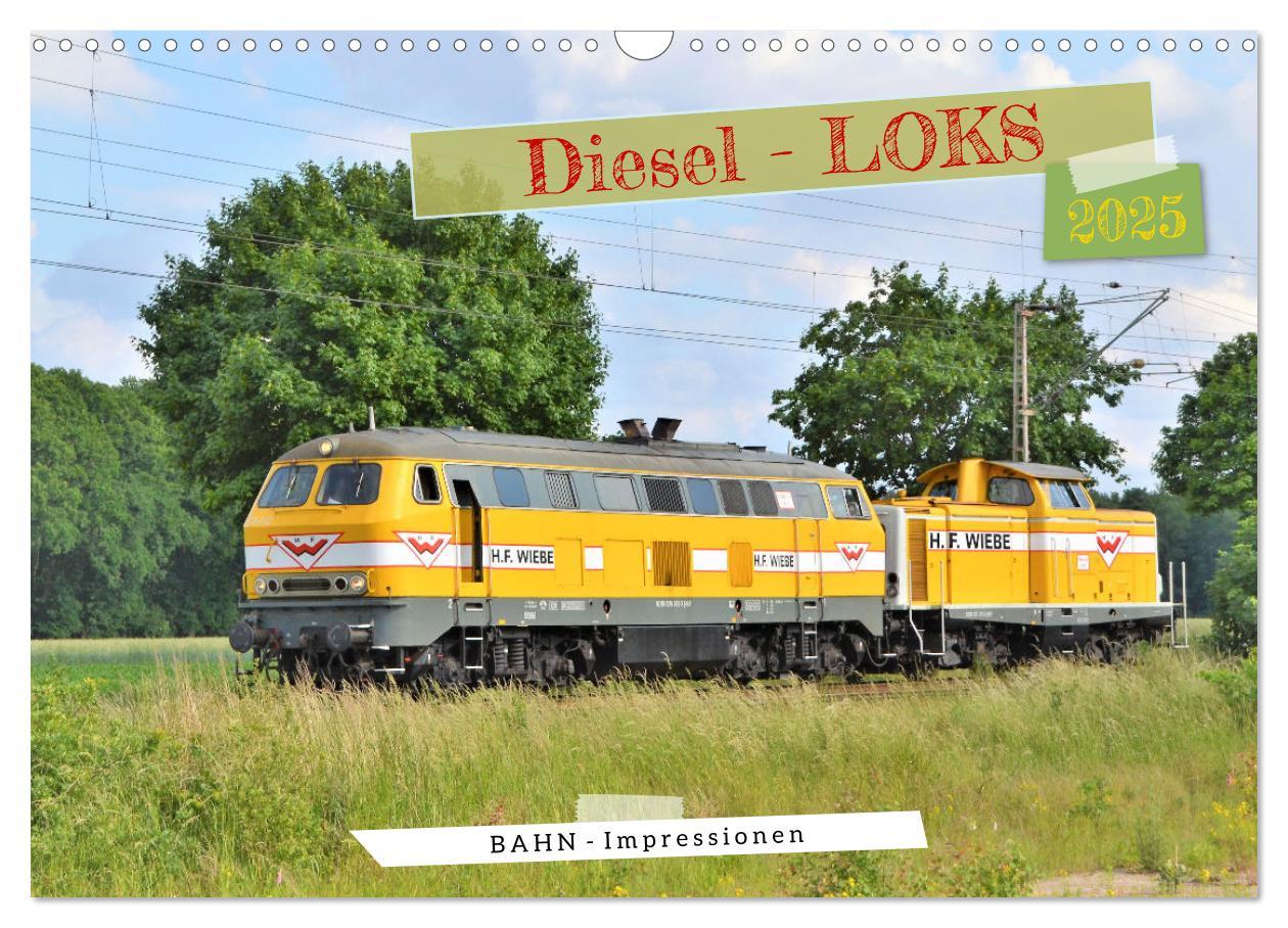 Cover: 9783435020102 | Diesel-Loks (Wandkalender 2025 DIN A3 quer), CALVENDO Monatskalender