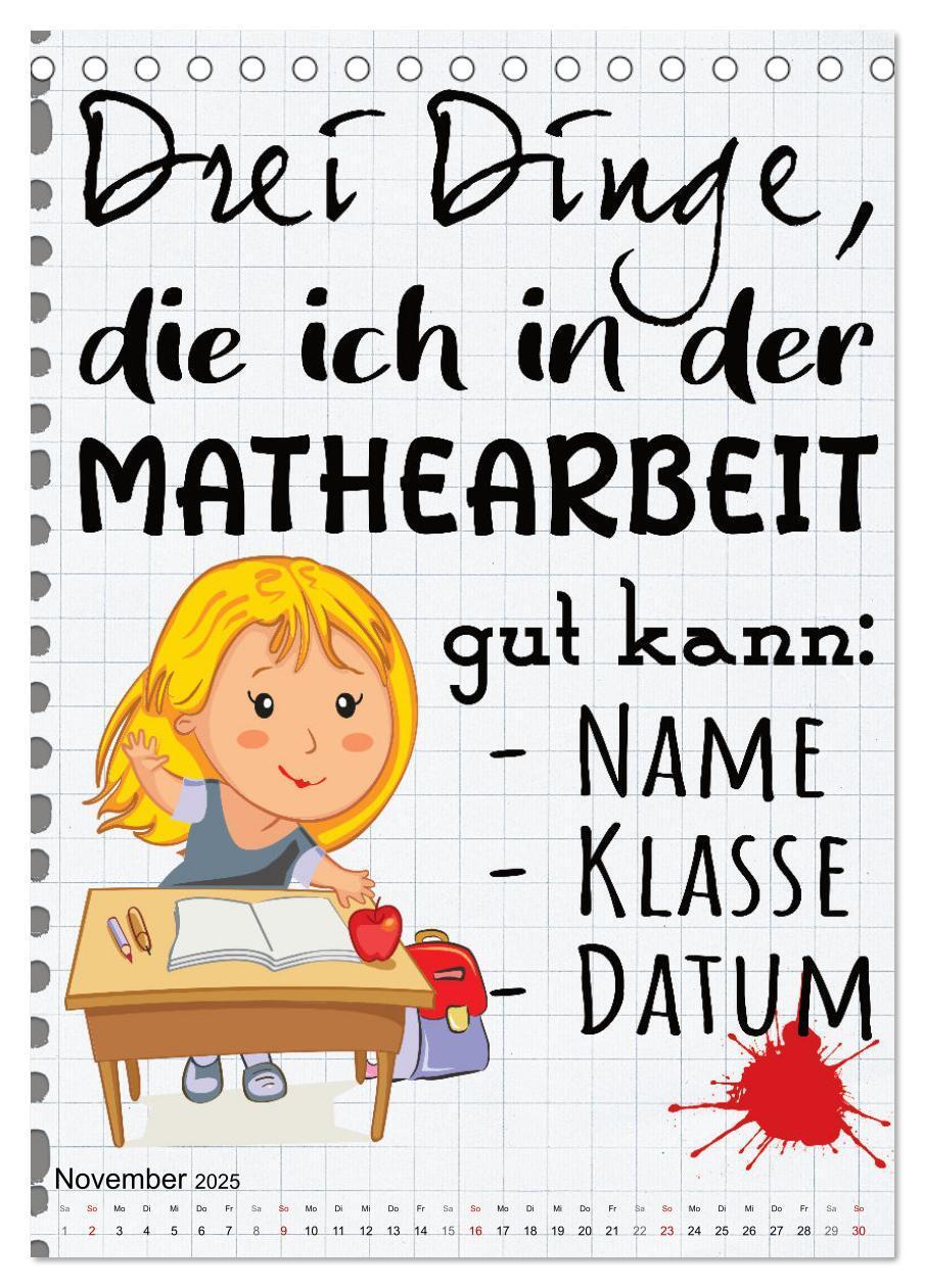 Bild: 9783435894673 | Schüler-Sprüche (Tischkalender 2025 DIN A5 hoch), CALVENDO...