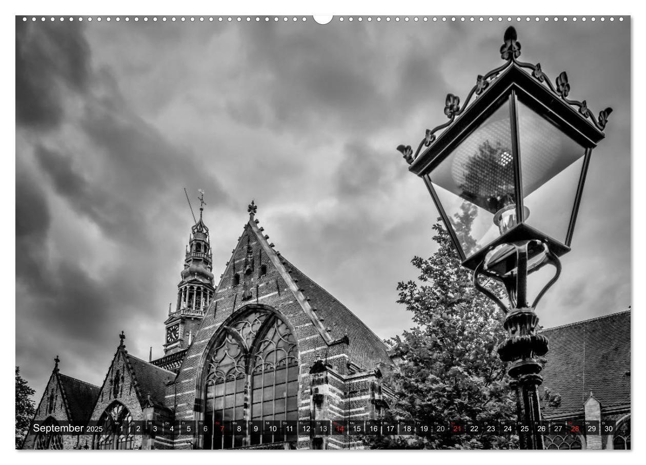 Bild: 9783435582198 | AMSTERDAM Stadtherz in Monochrom (Wandkalender 2025 DIN A2 quer),...