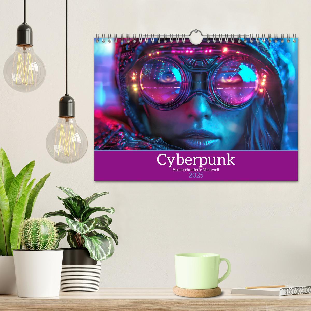 Bild: 9783435819461 | Cyberpunk - Hochtechnisierte Neonwelt (Wandkalender 2025 DIN A4...