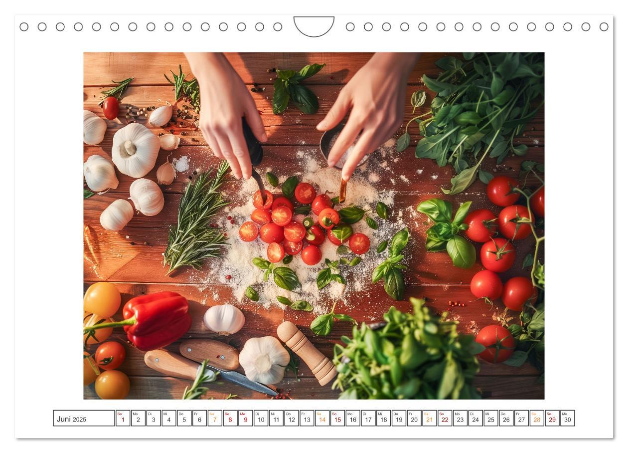 Bild: 9783383809750 | Mediterrane Küche (Wandkalender 2025 DIN A4 quer), CALVENDO...