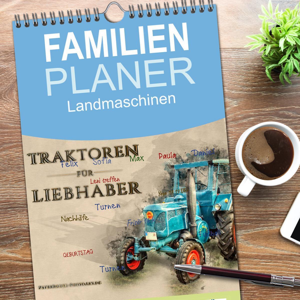 Bild: 9783457124321 | Familienplaner 2025 - Traktoren für Liebhaber mit 5 Spalten...