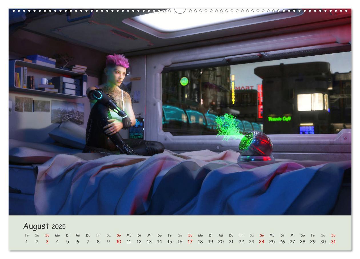 Bild: 9783435054770 | Science Fiction Cyberpunk (Wandkalender 2025 DIN A2 quer), CALVENDO...