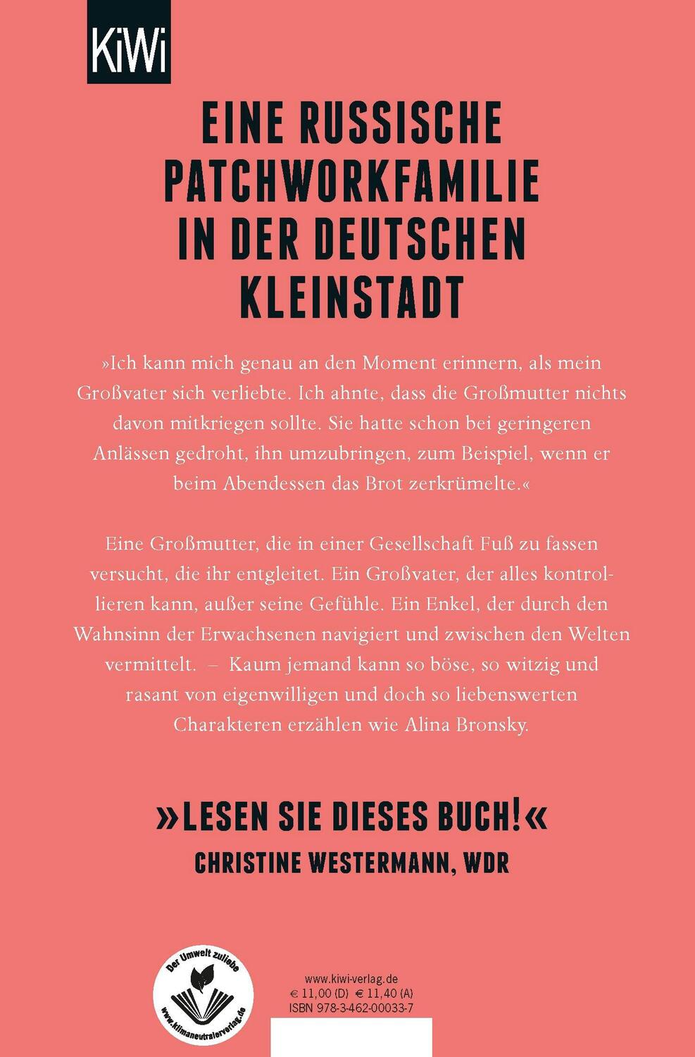 Rückseite: 9783462000337 | Der Zopf meiner Großmutter | Roman | Alina Bronsky | Taschenbuch