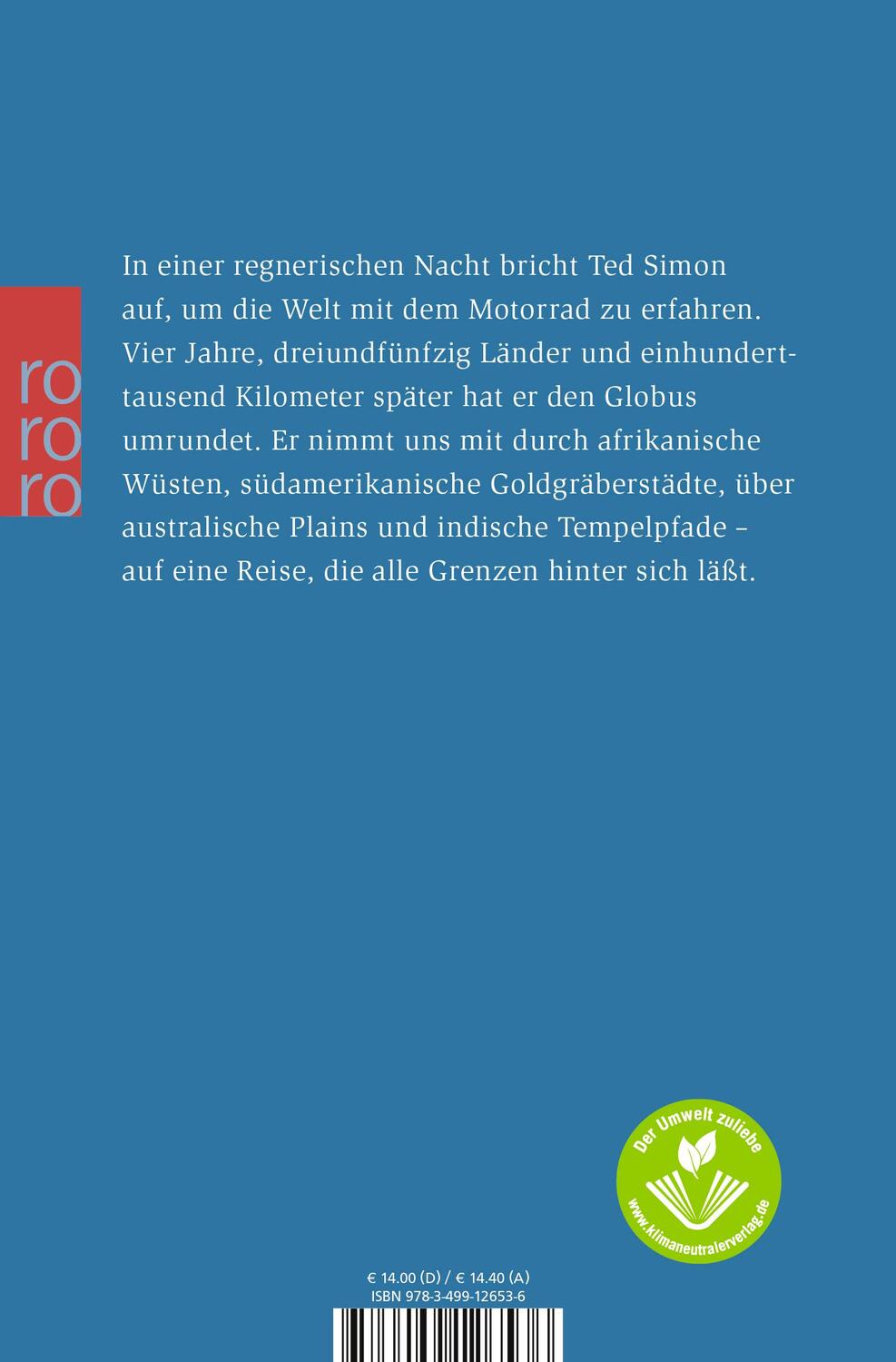 Rückseite: 9783499126536 | Jupiters Fahrt | Mit dem Motorrad um die Welt | Ted Simon | Buch