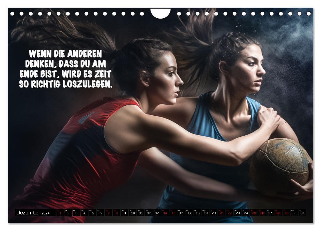 Bild: 9783675609099 | Motivation und Handball (Wandkalender 2024 DIN A4 quer), CALVENDO...