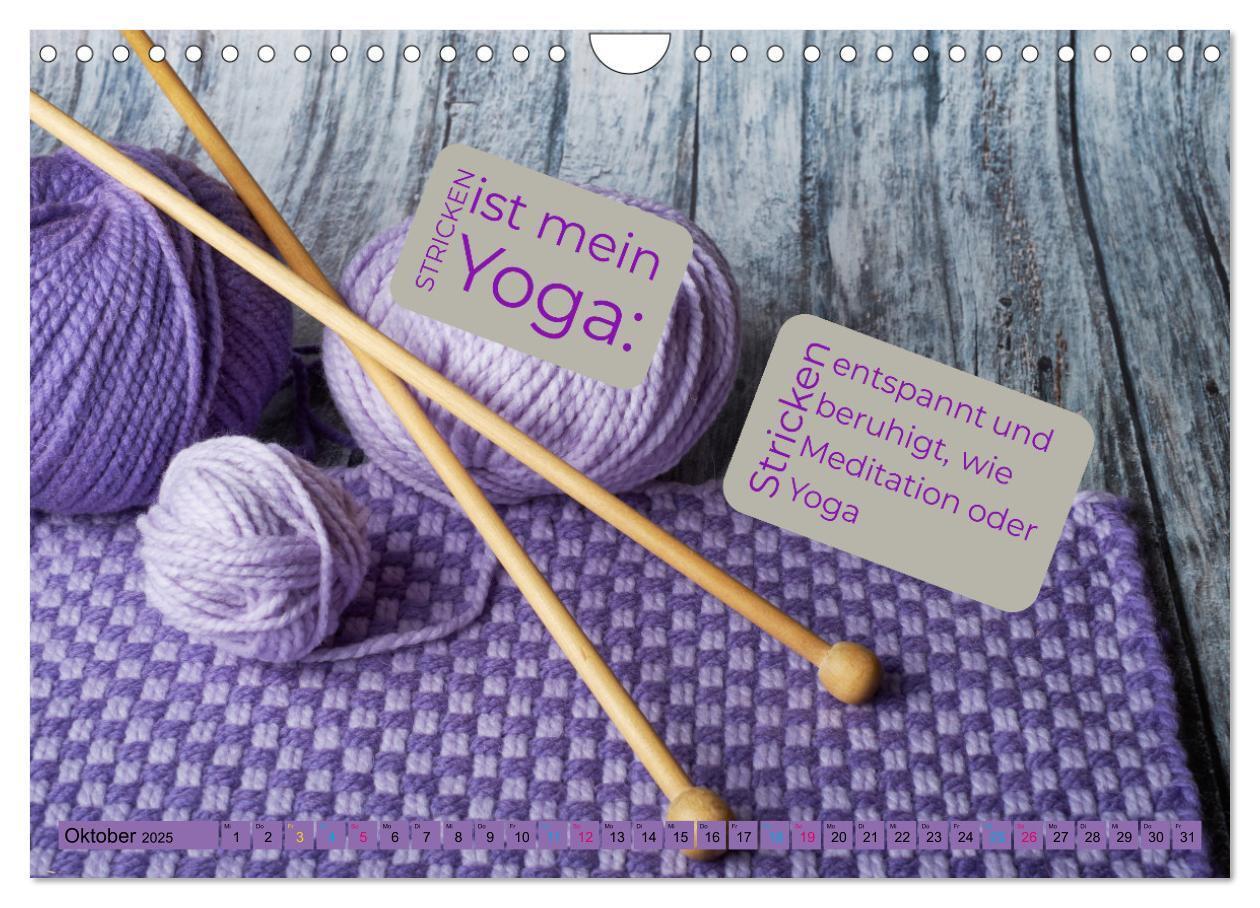 Bild: 9783383933479 | WOLLE Stricken ist eine Passion (Wandkalender 2025 DIN A4 quer),...