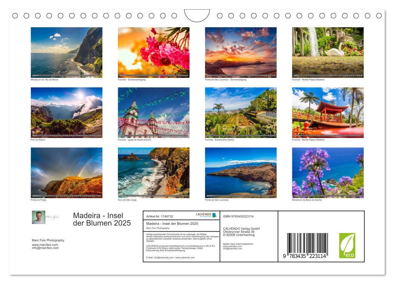 Bild: 9783435223114 | Madeira - Insel der Blumen 2025 (Wandkalender 2025 DIN A4 quer),...