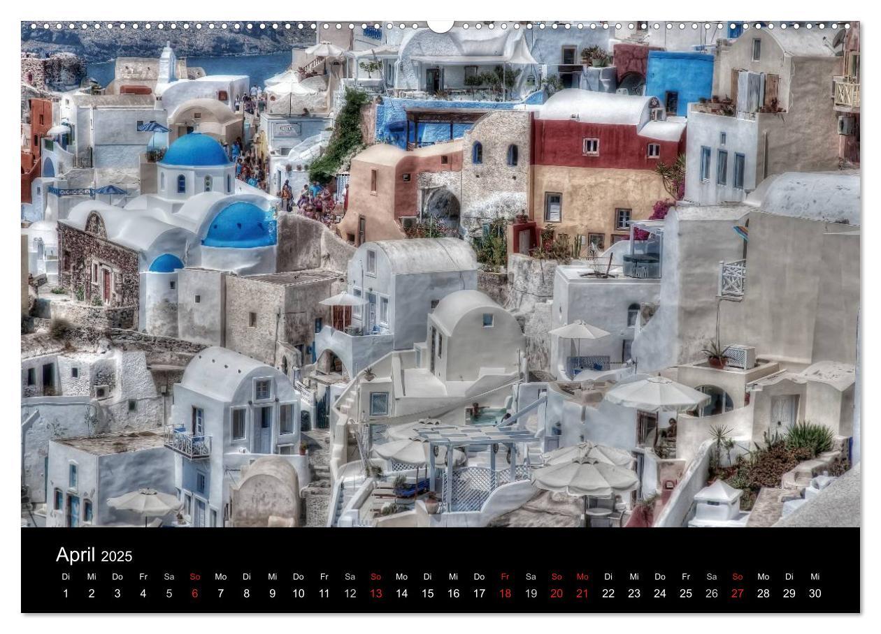 Bild: 9783435563944 | Zauberhaftes Santorin (Wandkalender 2025 DIN A2 quer), CALVENDO...