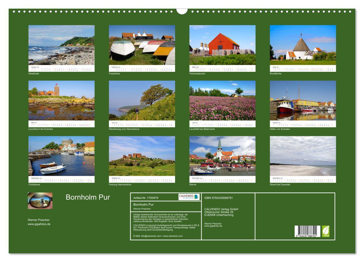 Bild: 9783435688791 | Bornholm Pur (Wandkalender 2025 DIN A2 quer), CALVENDO Monatskalender