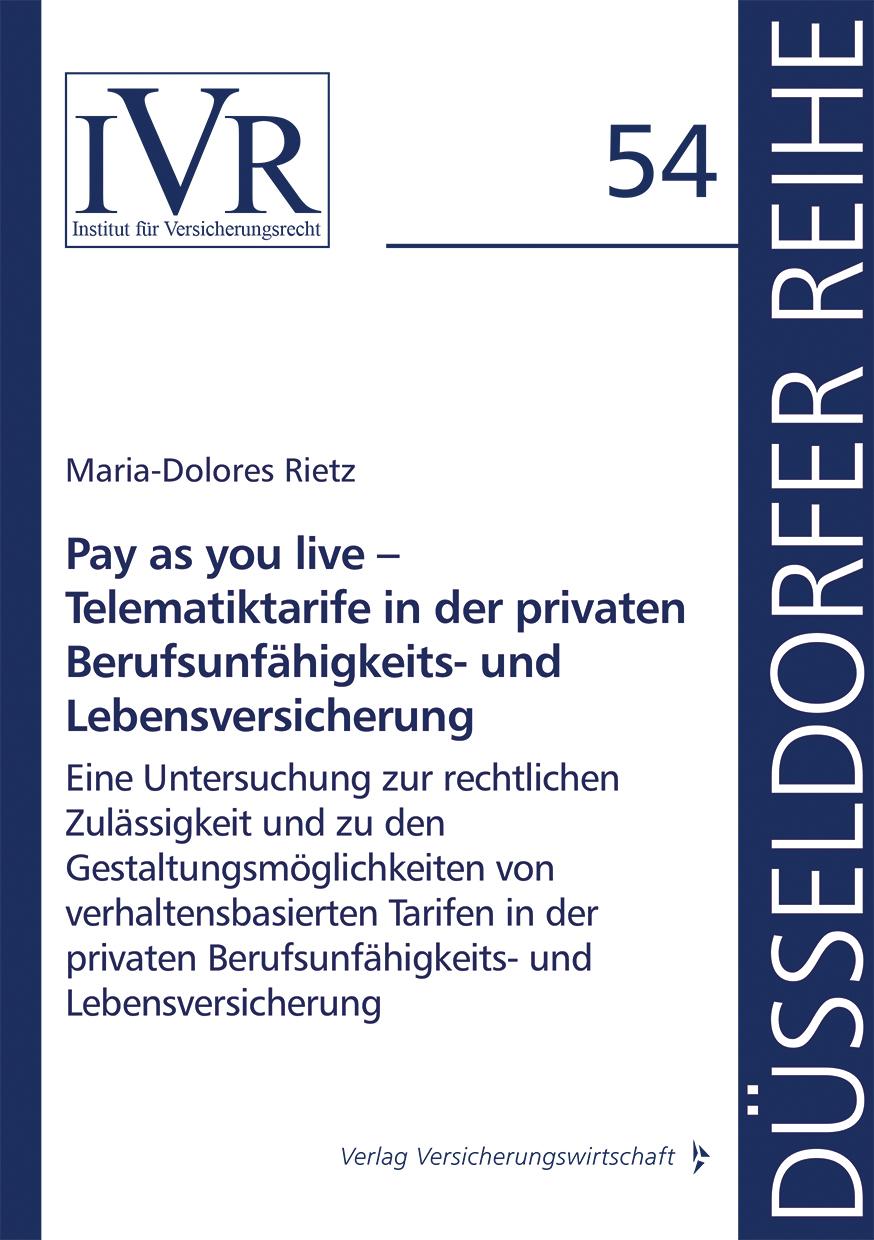 Cover: 9783963295119 | Pay as you live - Telematiktarife in der privaten...