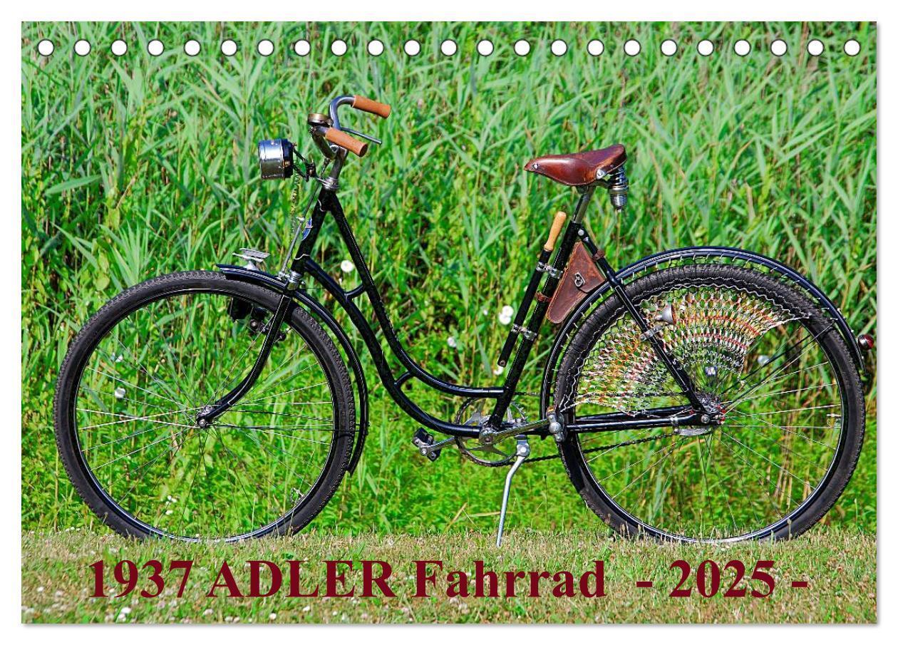 Cover: 9783435629367 | 1937 ADLER Fahrrad (Tischkalender 2025 DIN A5 quer), CALVENDO...