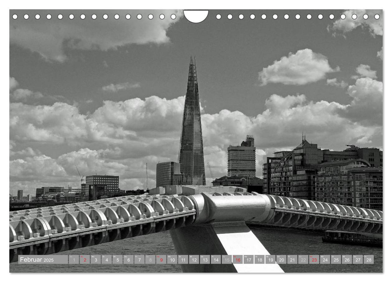 Bild: 9783435701360 | London in Schwarz-Weiß (Wandkalender 2025 DIN A4 quer), CALVENDO...