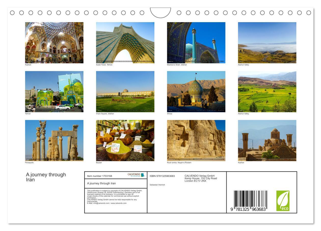 Bild: 9781325963683 | A journey through Iran (Wall Calendar 2025 DIN A4 landscape),...