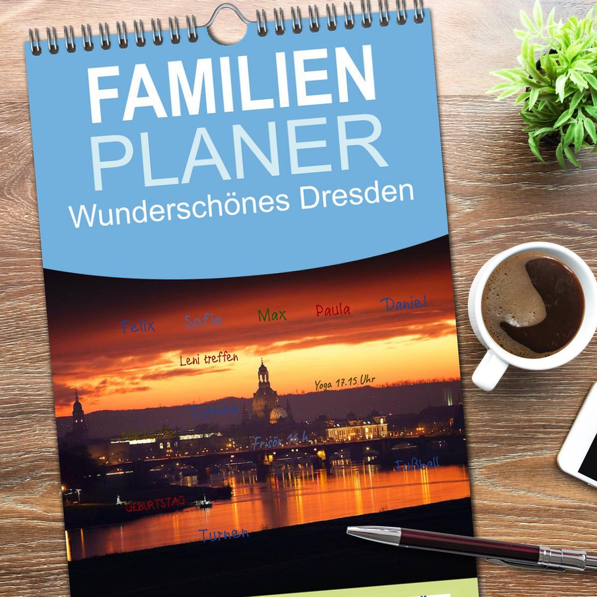 Bild: 9783457110157 | Familienplaner 2025 - Wunderschönes Dresden mit 5 Spalten...