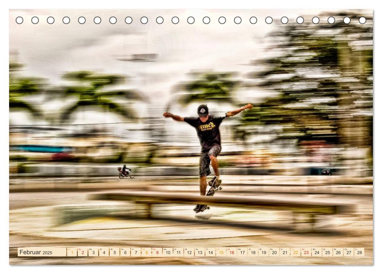 Bild: 9783435460786 | Skateboarding, so cool (Tischkalender 2025 DIN A5 quer), CALVENDO...