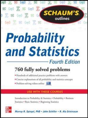 Cover: 9780071795579 | Schaum's Outline of Probability and Statistics | John Schiller (u. a.)