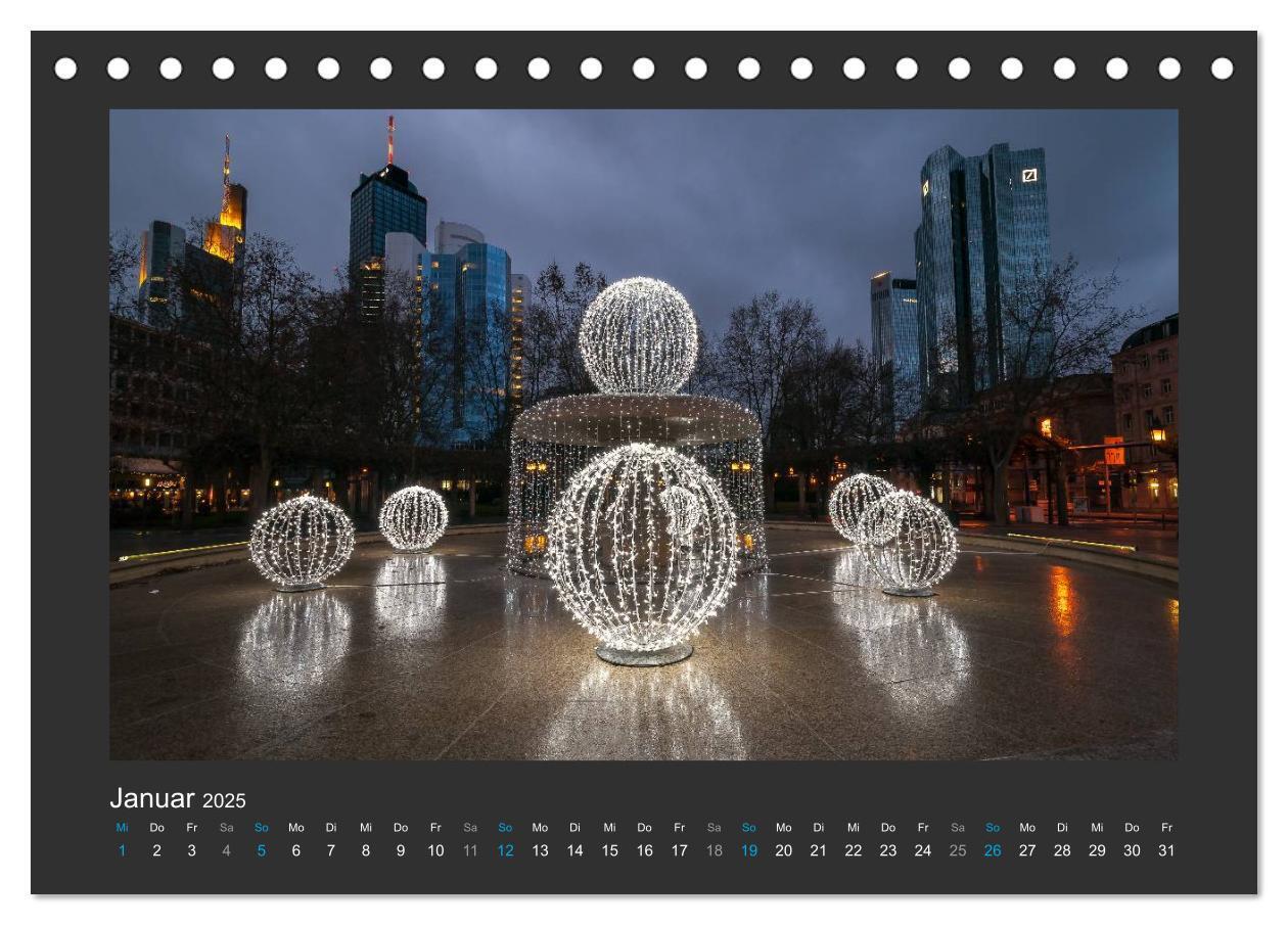 Bild: 9783435525294 | FRANKFURT - Nachtlichter 2025 (Tischkalender 2025 DIN A5 quer),...