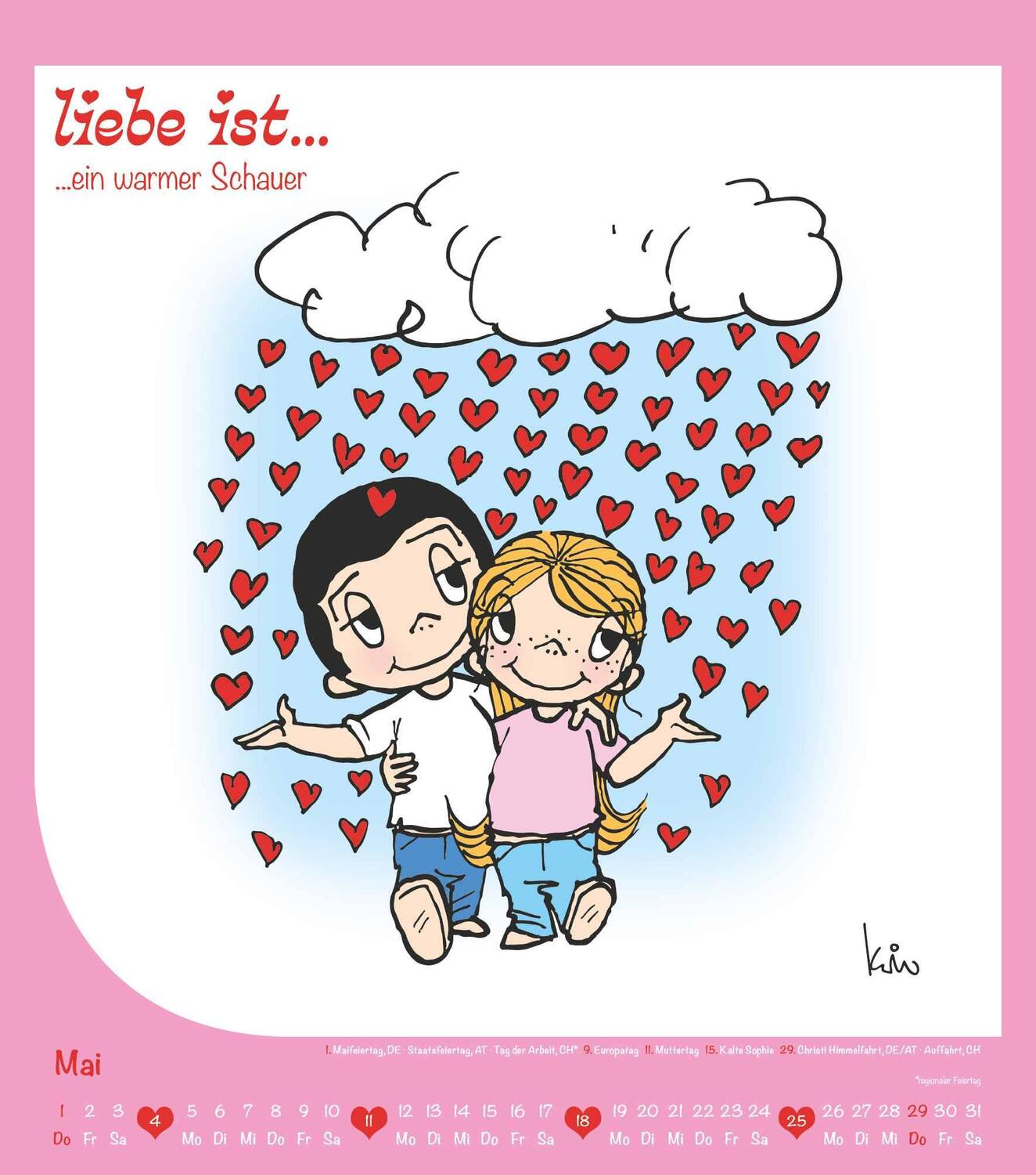 Bild: 4251732340575 | Liebe ist... 2025 - Wand-Kalender - 30x34 - Illustrationen - Paar