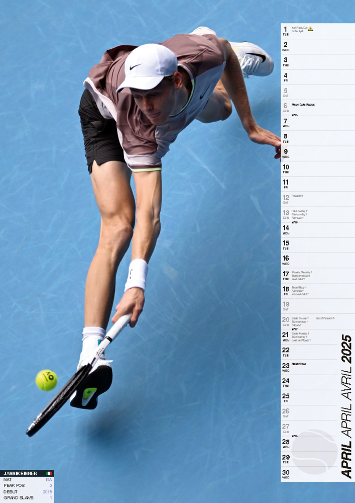 Bild: 9798893610383 | Tennis Kalender 2025 | Kalender | 14 S. | Deutsch | 2025