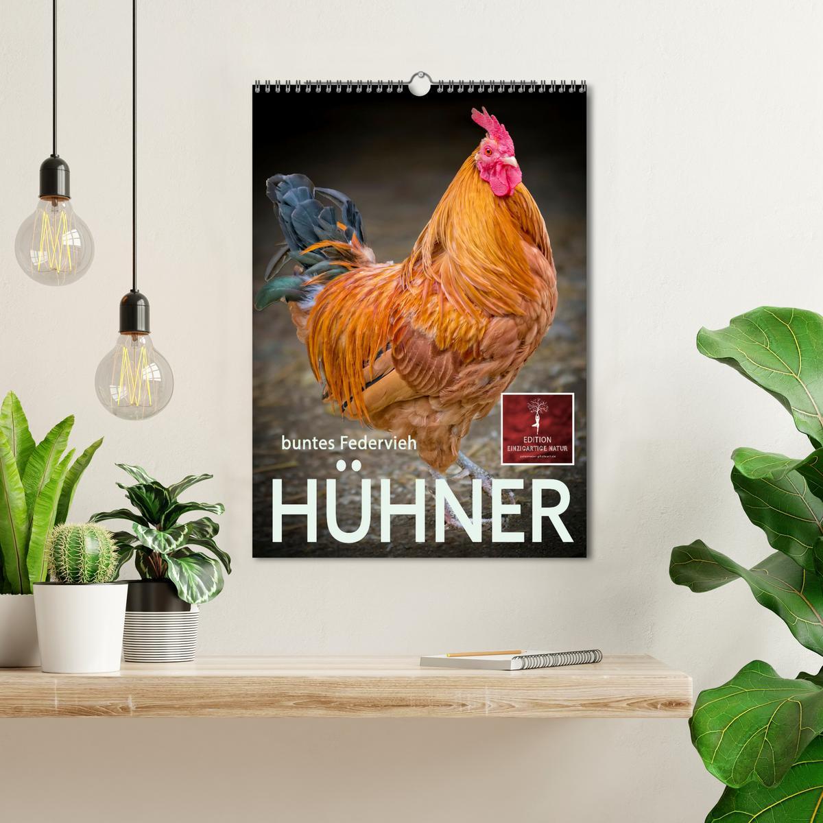 Bild: 9783435931163 | Hühner - buntes Federvieh (Wandkalender 2025 DIN A3 hoch), CALVENDO...