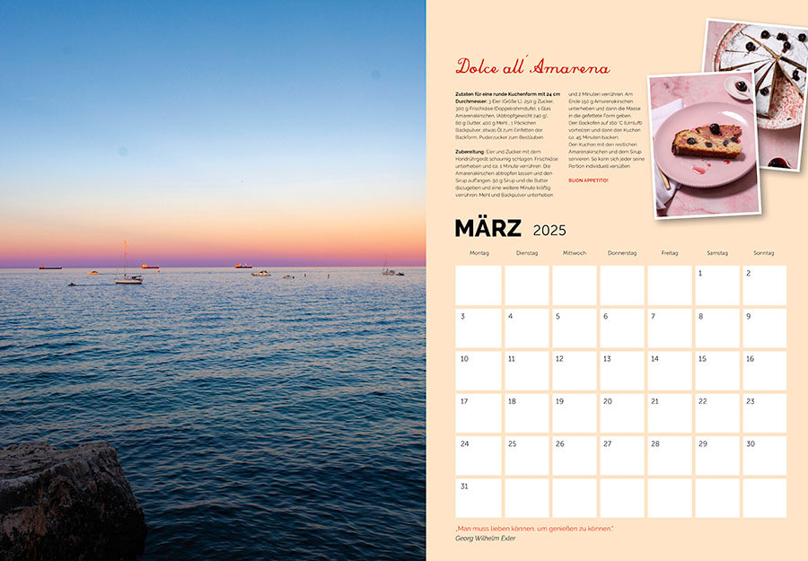 Bild: 9783966649100 | Amore per Gusto-Kalender 2025 Kalender Italien | Stefania Lettini