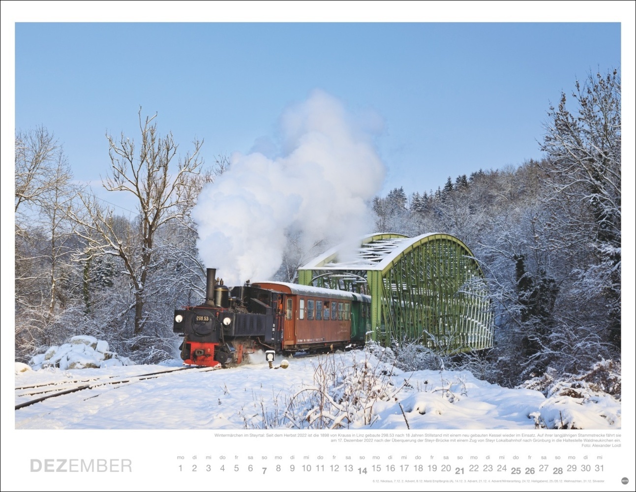 Bild: 9783756405152 | Eisenbahn Romantik Posterkalender 2025 | Georg Wagner | Kalender