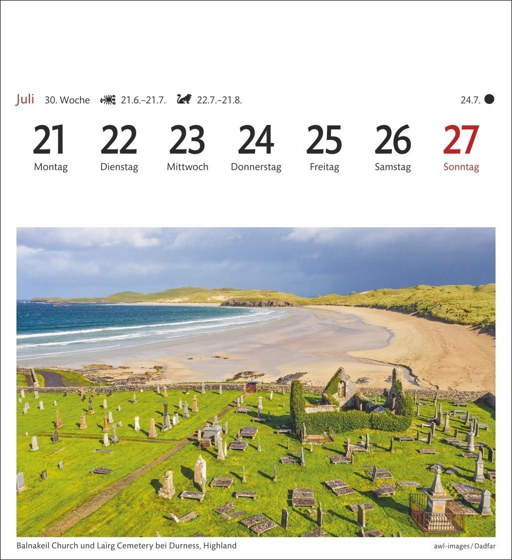 Bild: 9783840033438 | Schottland Sehnsuchtskalender 2025 - Wochenkalender mit 53 Postkarten