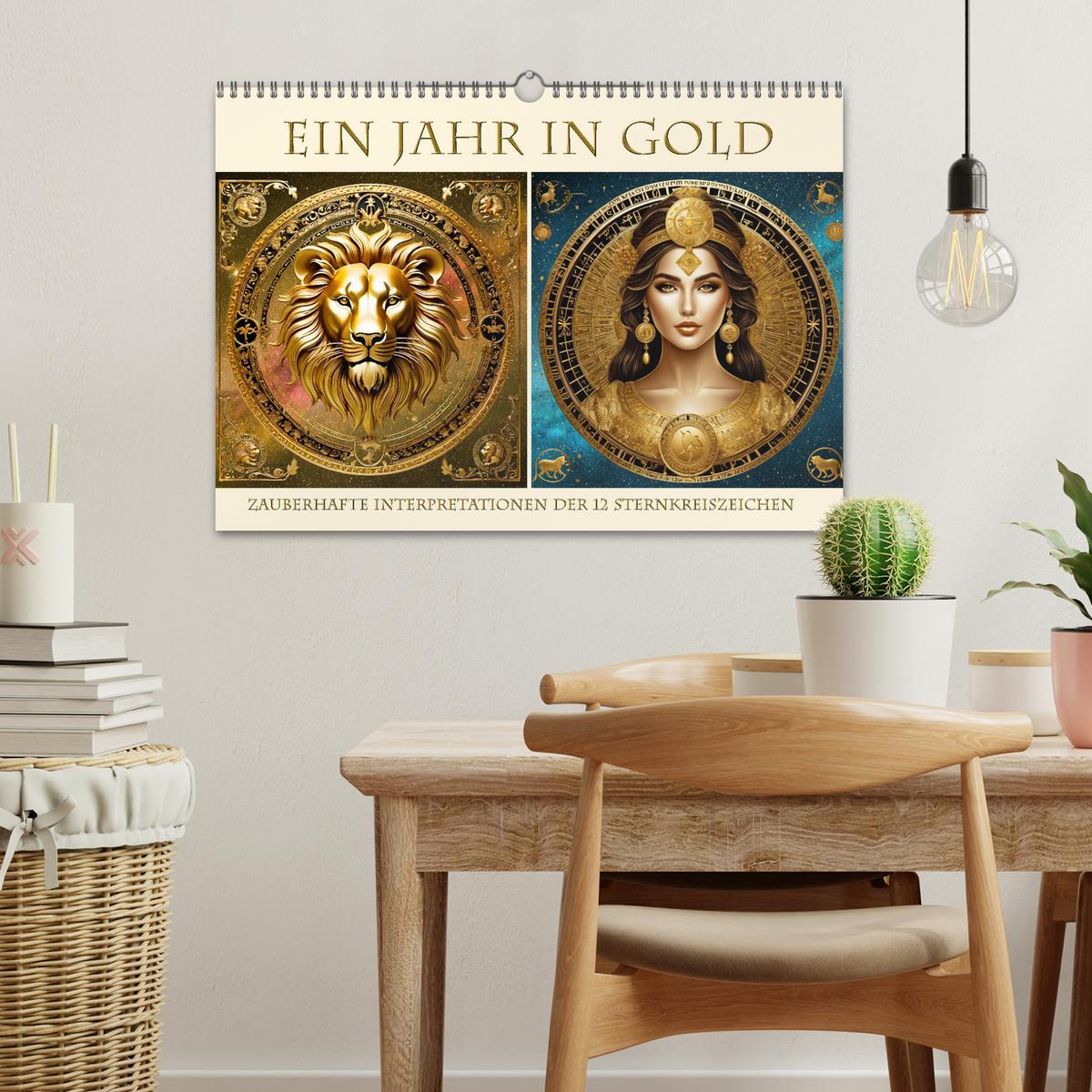 Bild: 9783457220757 | Ein Jahr in Gold (Wandkalender 2025 DIN A3 quer), CALVENDO...