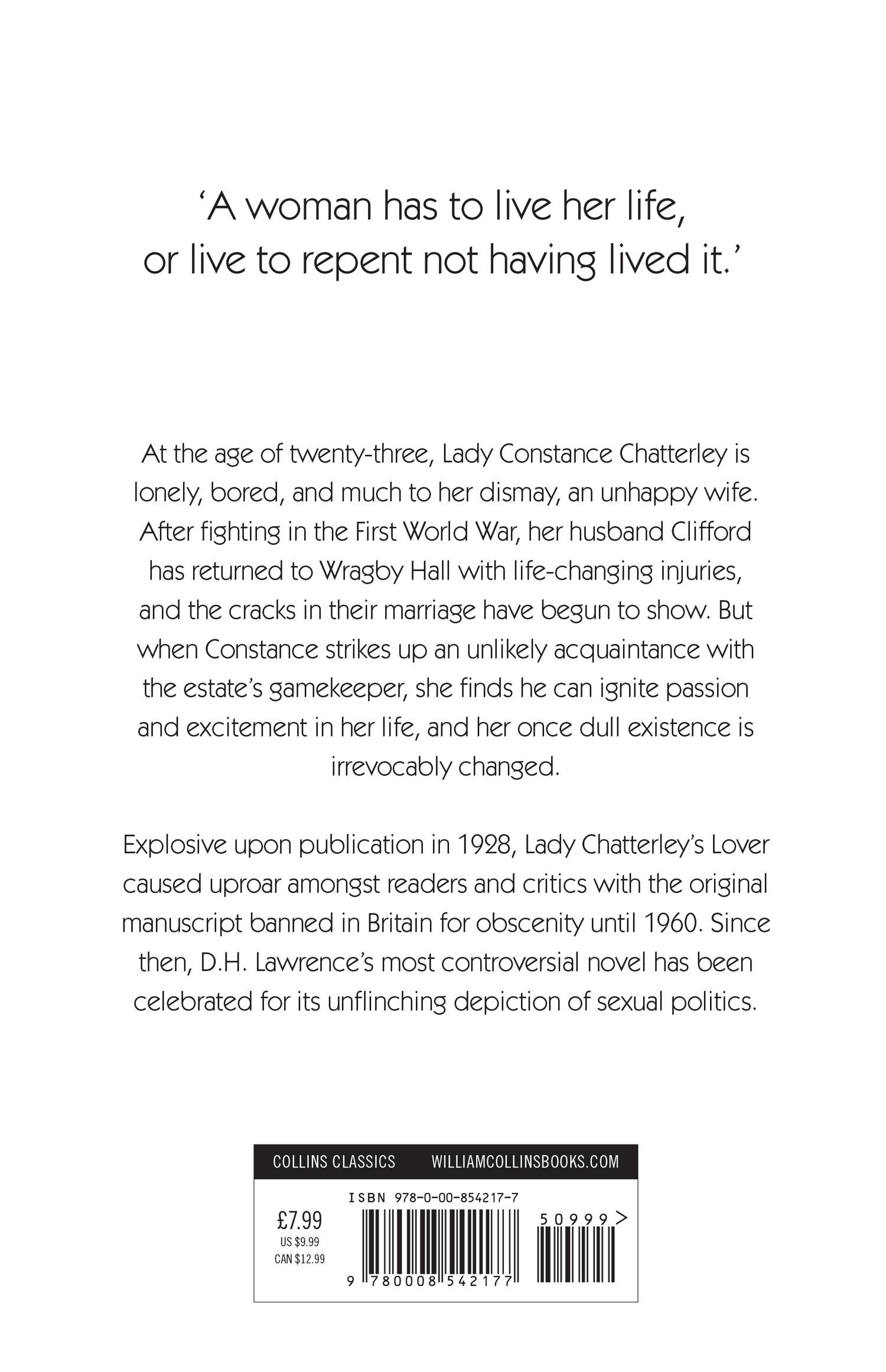 Rückseite: 9780008542177 | Lady Chatterley's Lover | D. H. Lawrence | Taschenbuch | Englisch