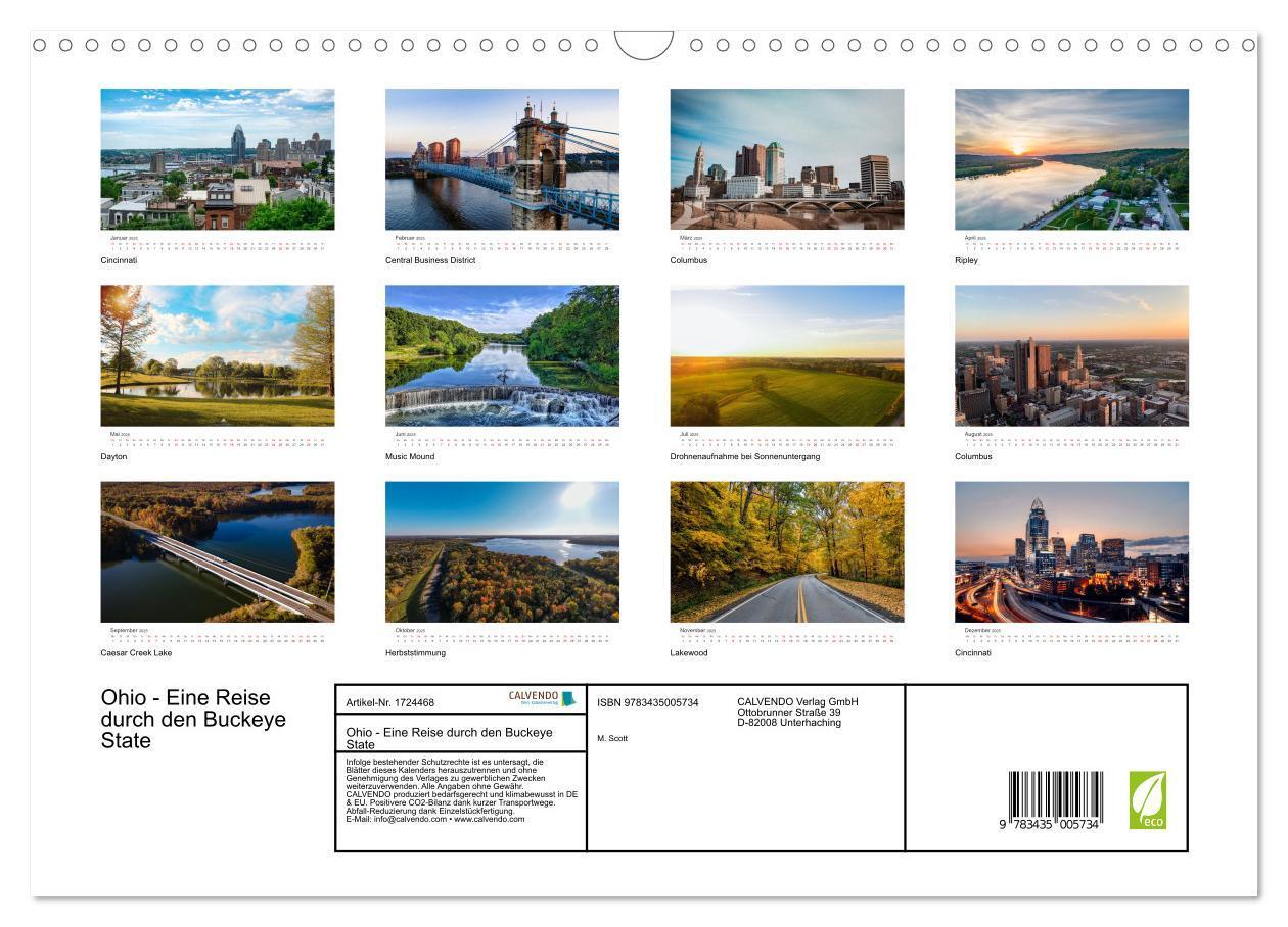 Bild: 9783435005734 | Ohio - Eine Reise durch den Buckeye State (Wandkalender 2025 DIN A3...