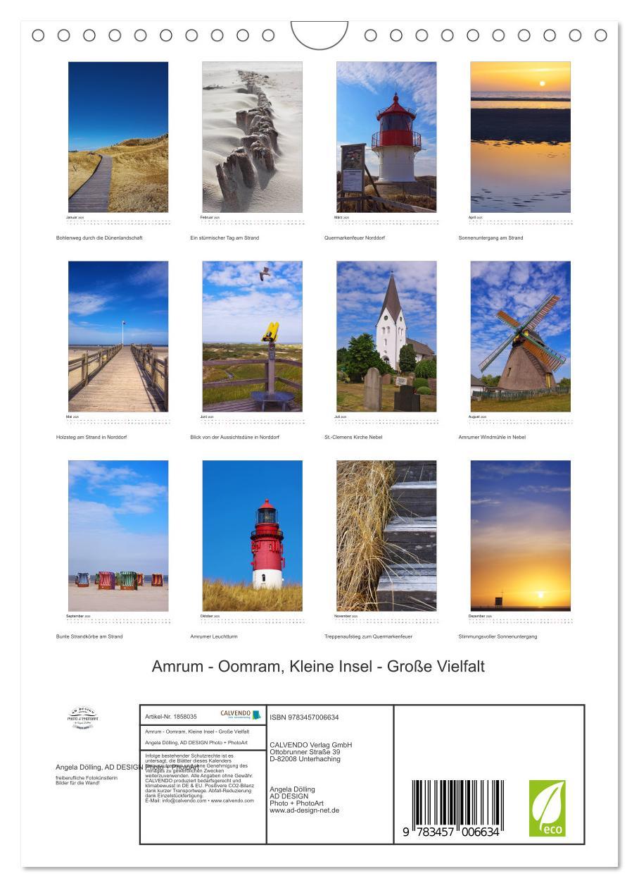 Bild: 9783457006634 | Amrum - Oomram, Kleine Insel - Große Vielfalt (Wandkalender 2025...