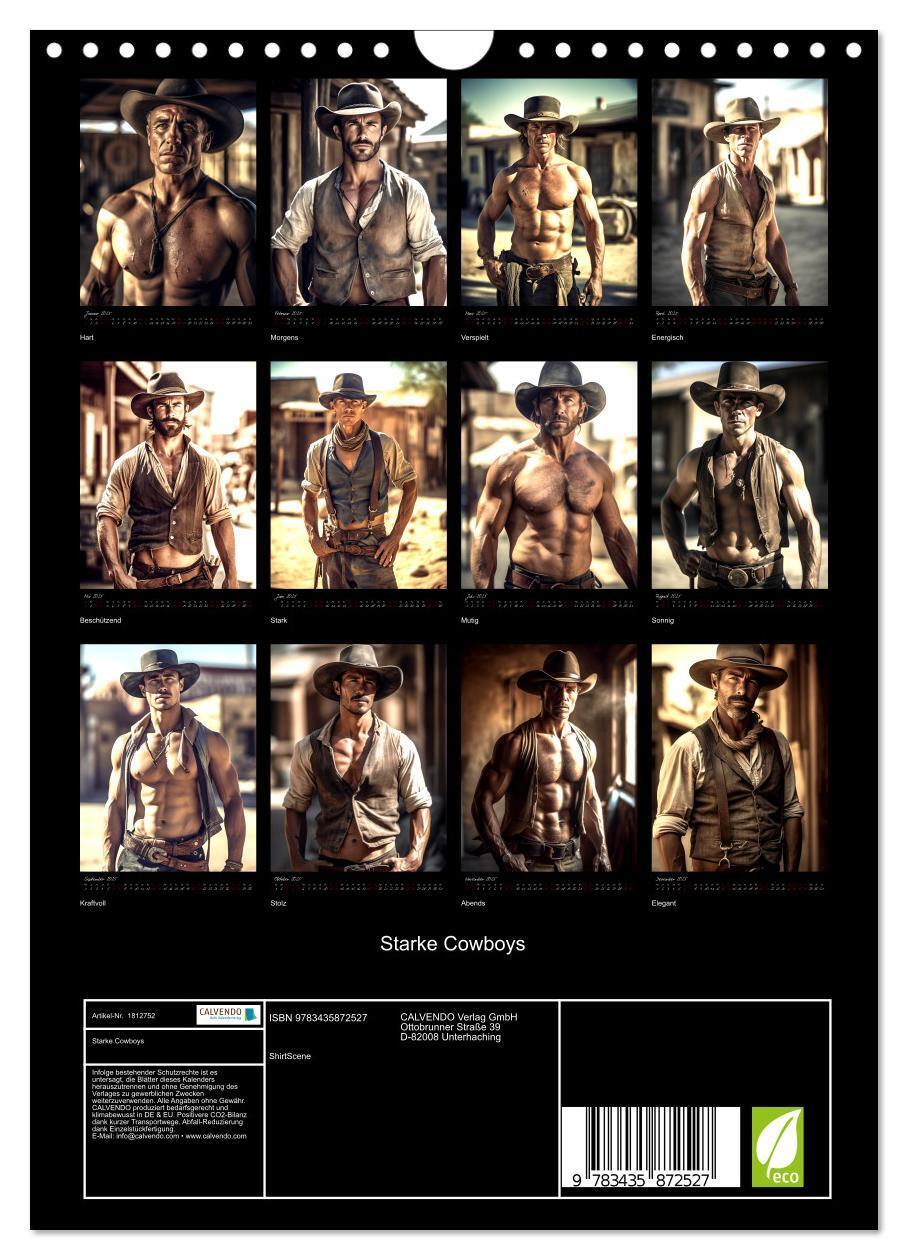 Bild: 9783435872527 | Starke Cowboys (Wandkalender 2025 DIN A4 hoch), CALVENDO...