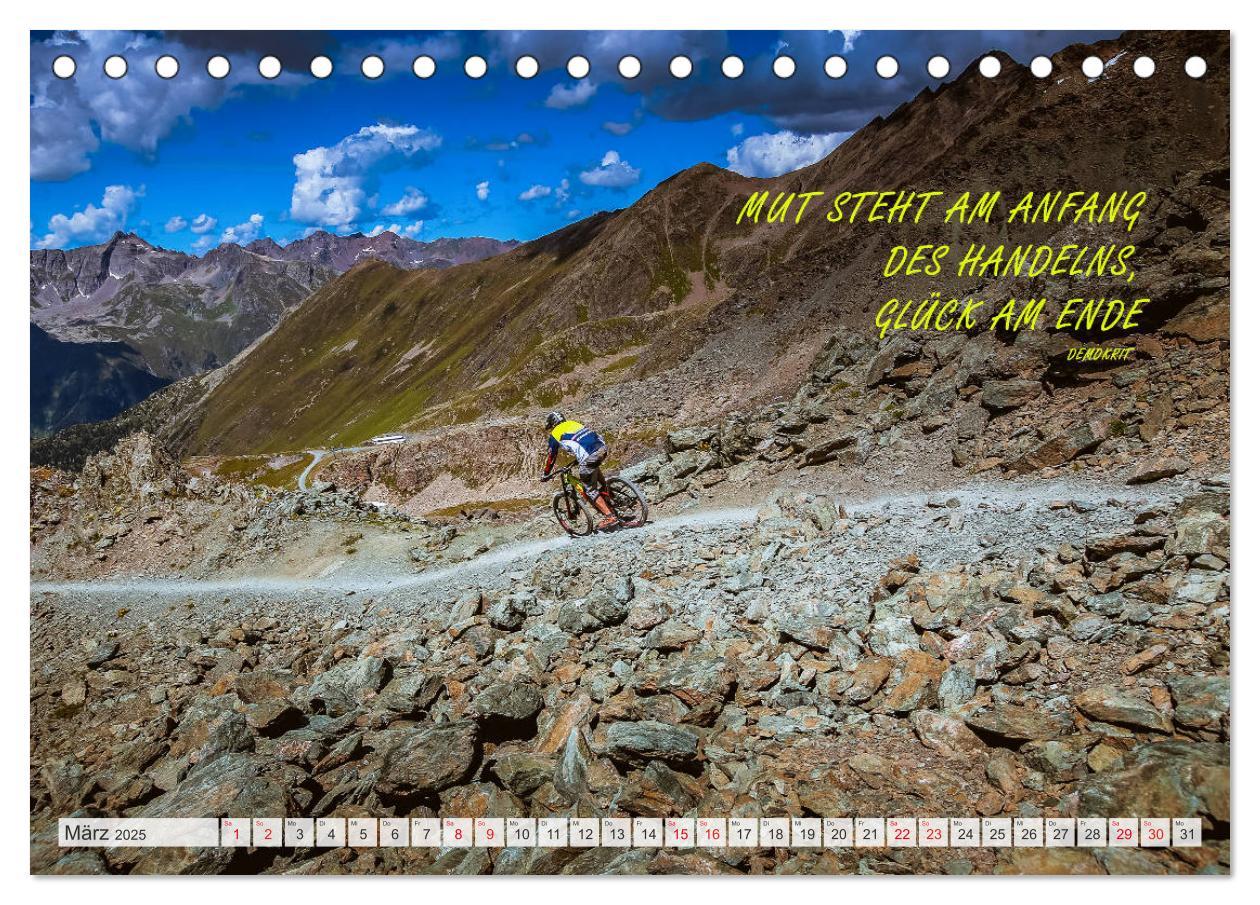 Bild: 9783435122110 | Positive Gedanken - Motivation und Mountainbike (Tischkalender 2025...