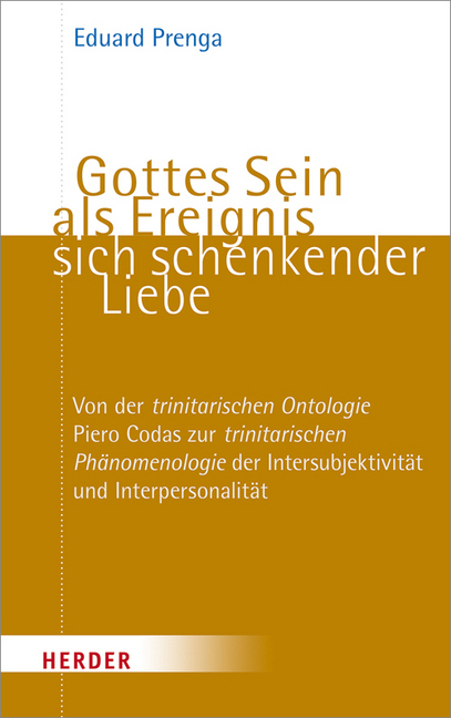 Cover: 9783451379239 | Gottes Sein als Ereignis sich schenkender Liebe | Eduard Prenga | Buch