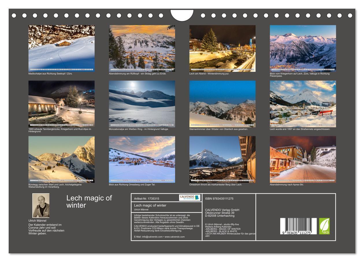 Bild: 9783435111275 | Lech magic of winter (Wandkalender 2025 DIN A4 quer), CALVENDO...