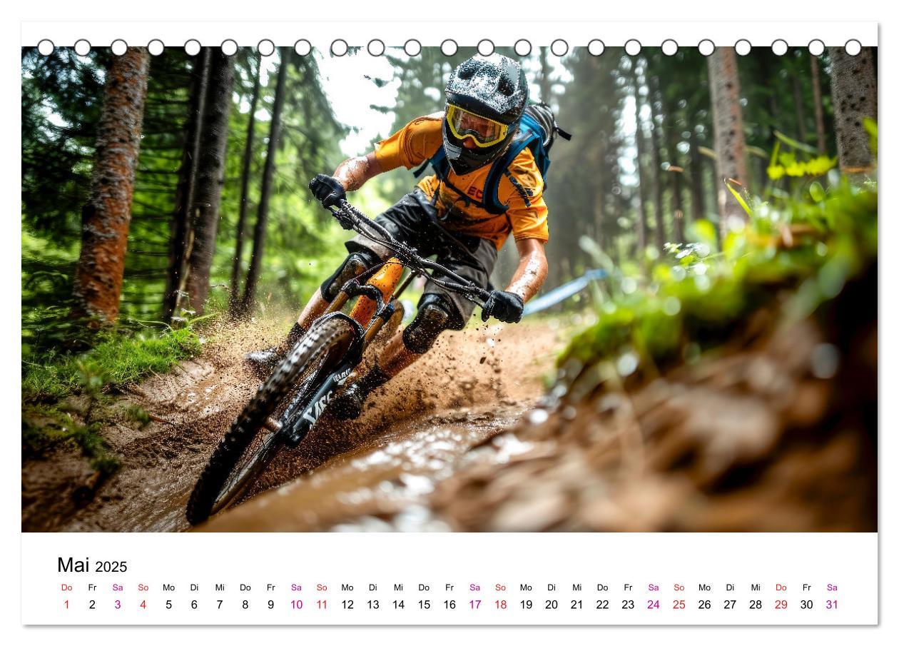 Bild: 9783457149898 | Mountainbike Erlebnisse (Tischkalender 2025 DIN A5 quer), CALVENDO...